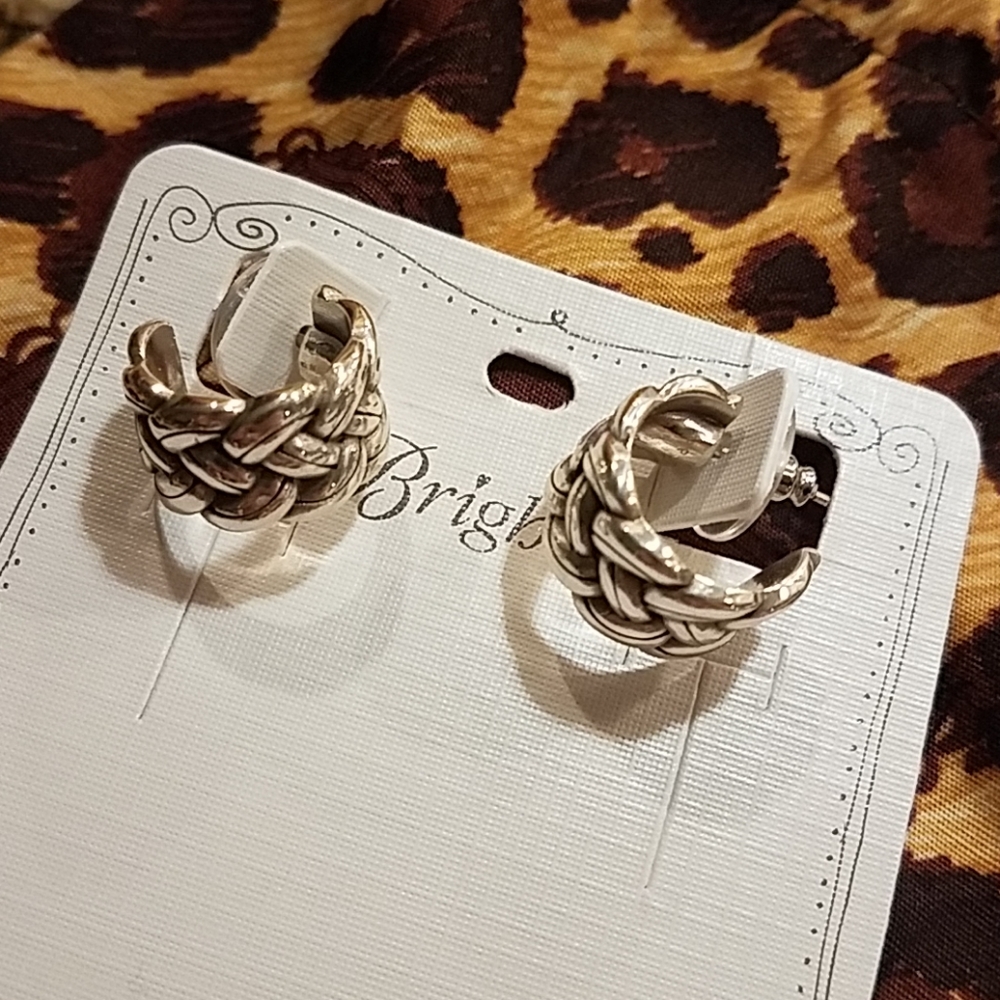 Brighton braided hoop with post earrings